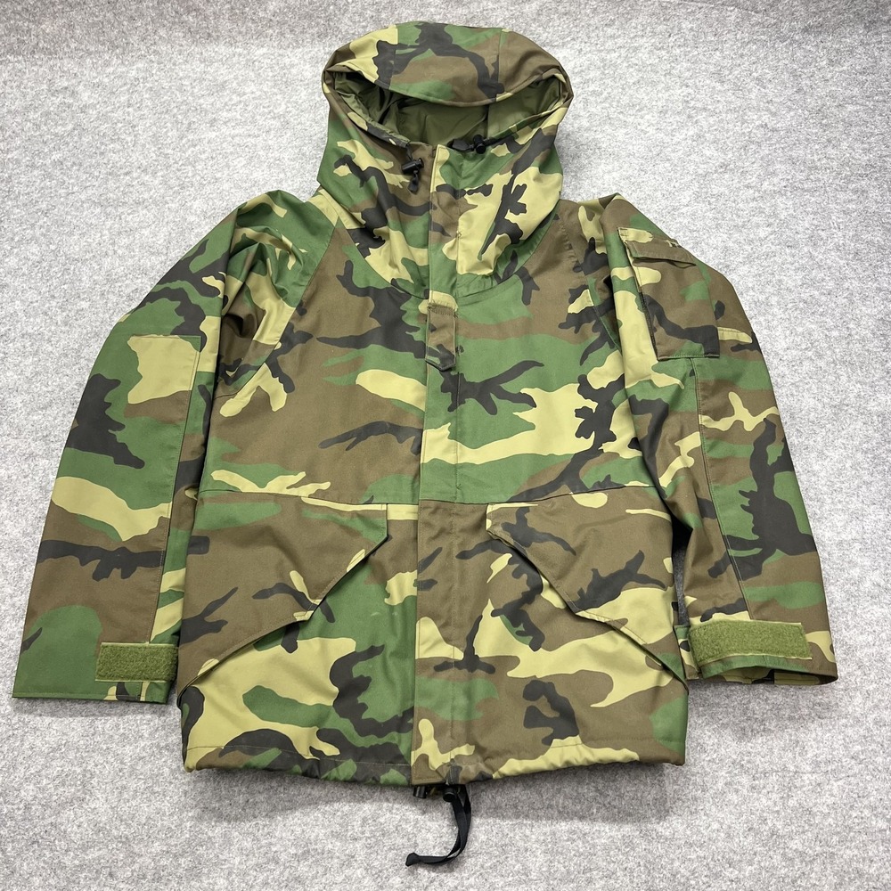 Vintage Alpha Industries ECWCS Camo Parka Mens Small Green Woodland Military